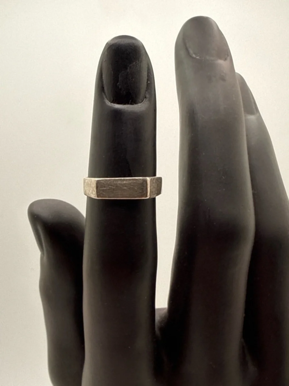 Sterling Silver Minimalist Flat Band Ring - Silver